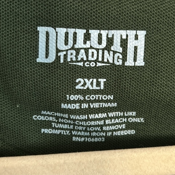 Duluth Trading Mountain Green No Polo Shirt Size 2XLT - Picture 4 of 7